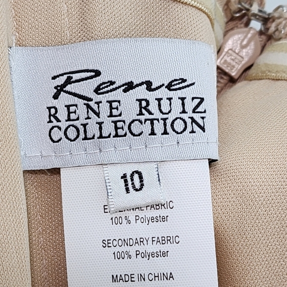 Rene Ruiz Collection Women's Poly Metallic Draped Cocktail Dress - 10 - Picture 3 of 6